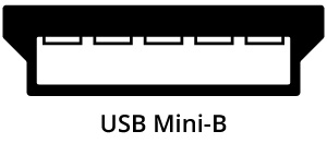 Schematic representation of a USB Mini-B connector